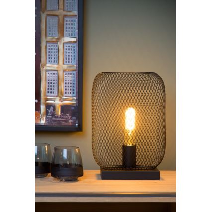 Lucide 78592/01/30 - Tischleuchte MESH 1xE27/60W/230V schwarz
