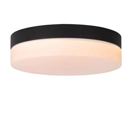 Lucide 79111/24/30 - LED-Deckenleuchte für Badezimmer mit Sensor BISKIT LED/12W/230V d 23 cm IP44 schwarz