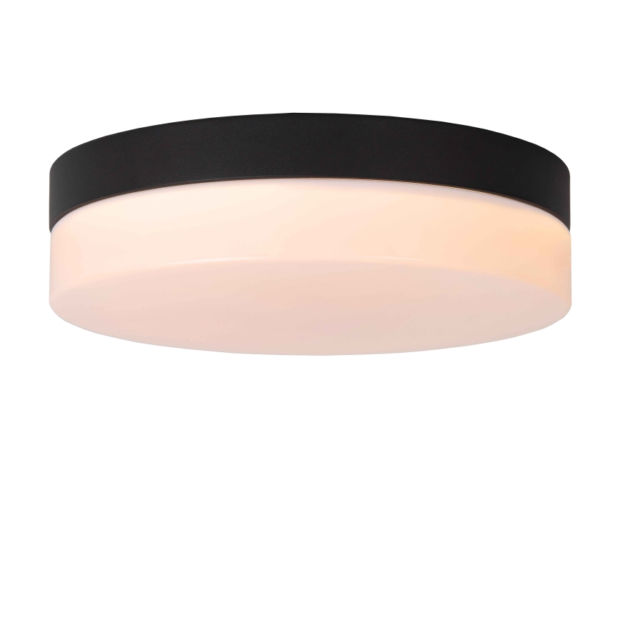 Lucide 79111/24/30 - LED-Deckenleuchte für Badezimmer mit Sensor BISKIT LED/12W/230V d 23 cm IP44 schwarz
