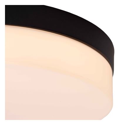 Lucide 79111/24/30 - LED-Deckenleuchte für Badezimmer mit Sensor BISKIT LED/12W/230V d 23 cm IP44 schwarz
