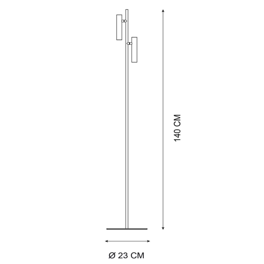 Lucide 79781/10/30 – Lampada da terra LED dimmerabile PHILON 2xLED/4,5W/230V