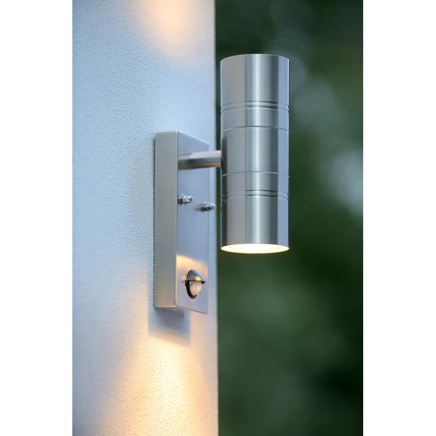Lucide 14866/10/12 - Luminaire LED d'extérieur avec détecteur ARNE-LED 2xGU10/5W/230V IP44