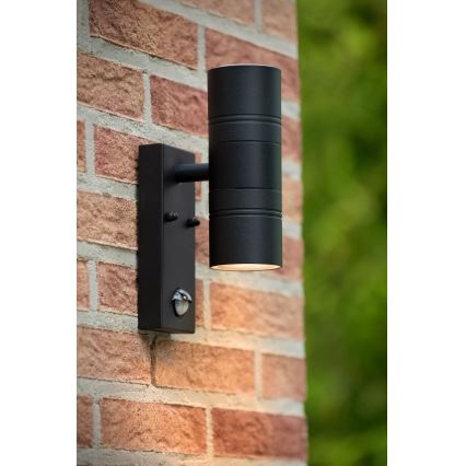 Lucide 14866/10/30 - Luminaire LED d'extérieur avec détecteur ARNE-LED 2xGU10/5W/230V IP44