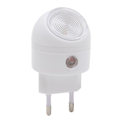 Lumière d'orientation sur prise avec un détecteur de crépuscule LED/1W/230V