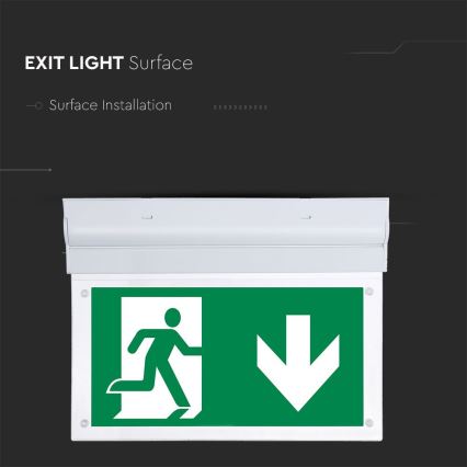 Lumière d'urgence EMERGENCY EXIT SAMSUNG CHIP LED/2W/230V 6000K
