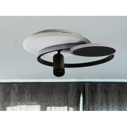 Plafonnier à intensité variable LED/65W/230V 3000-6500K blanc/noir + télécommande