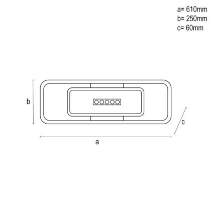 Plafonnier à intensité variable LED/75W/230V 3000-6500K blanc/noir + télécommande