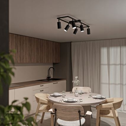 Luminaire à spots 6xGU10/30W/230V noir