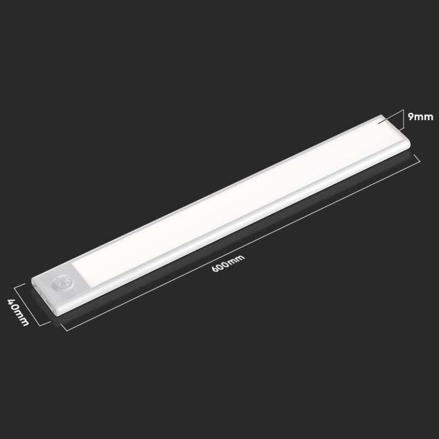 Luminaire de dessous d'armoire de cuisine LED avec un détecteur LED/2,5W/5V 3000K