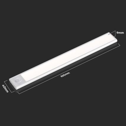 Luminaire de dessous d'armoire de cuisine LED avec un détecteur LED/2,5W/5V 4000K