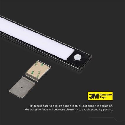 Luminaire de dessous d'armoire de cuisine LED avec un détecteur LED/2,5W/5V 4000K