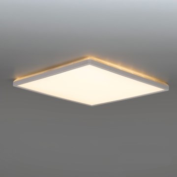 Luminaire de salle de bains avec détecteur de mouvement et crépusculaire NIVERA LED/12W/230V IP54 3000/4000/6000K 22,5x22,5 cm blanc + Télécommande