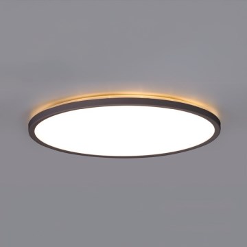 Luminaire de salle de bains avec détecteur de mouvement et crépusculaire NIVERA LED/32W/230V IP54 3000/4000/6000K d. 42 cm noir + Télécommande