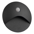 Luminaire d'escalier LED avec capteur de mouvement et capteur crépusculaire EXIN LED/2,5W/230V 4000K IP65 anthracite rond