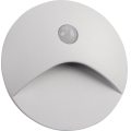 Luminaire d'escalier LED avec capteur de mouvement et de crépuscule EXIN LED/2,5W/230V 3000K IP65 blanc rond