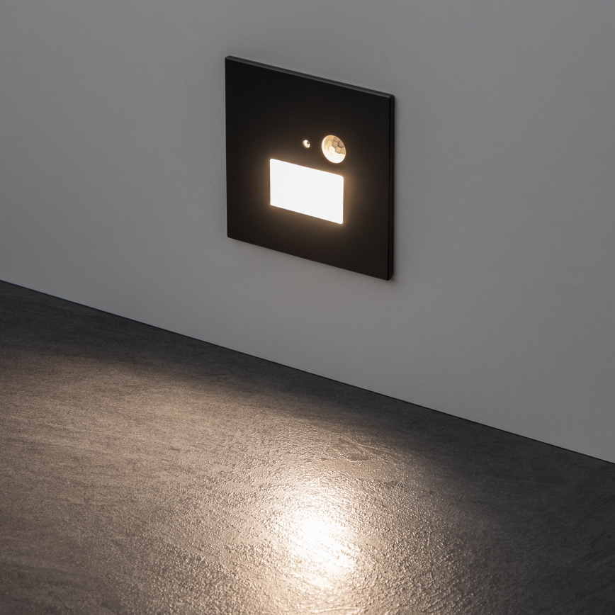 Luminaire LED pour escalier avec capteur de mouvement et capteur crépusculaire LED/1,5W/230V 3000/4000/6000K anthracite