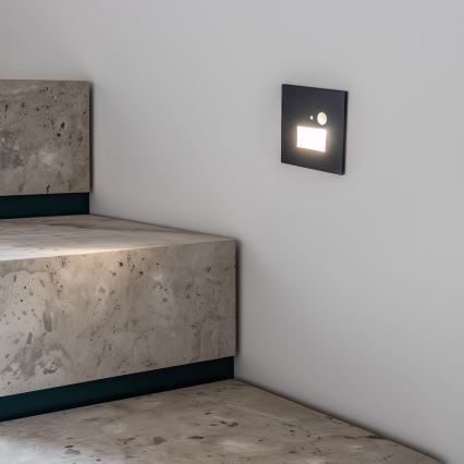 Luminaire LED pour escalier avec capteur de mouvement et capteur crépusculaire LED/1,5W/230V 3000/4000/6000K anthracite
