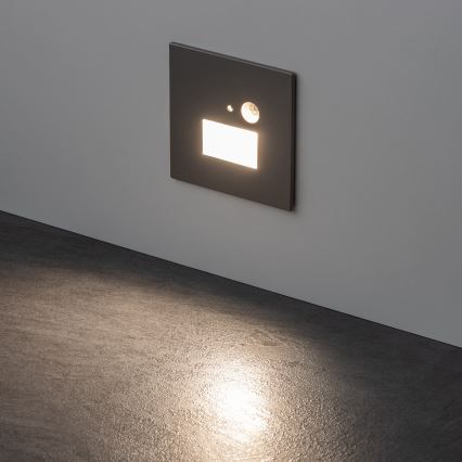 Applique LED pour escalier avec détecteur de mouvement et détecteur crépusculaire LED/1,5W/230V 3000/4000/6500K gris