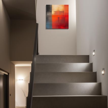 Luminaire d'escalier LED avec détecteur de mouvement et détecteur crépusculaire LED/1,5 W/230 V 3000/4000/6500 K argenté
