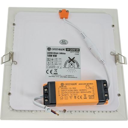 Luminaire encastrable de salle de bain LED VEGA LED/18W/230V 3800K 22,5 cm IP44