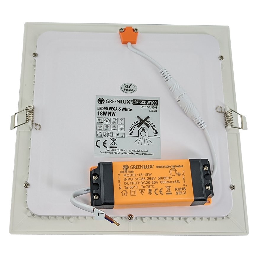 Luminaire encastrable de salle de bain LED VEGA LED/18W/230V 3800K 22,5 cm IP44