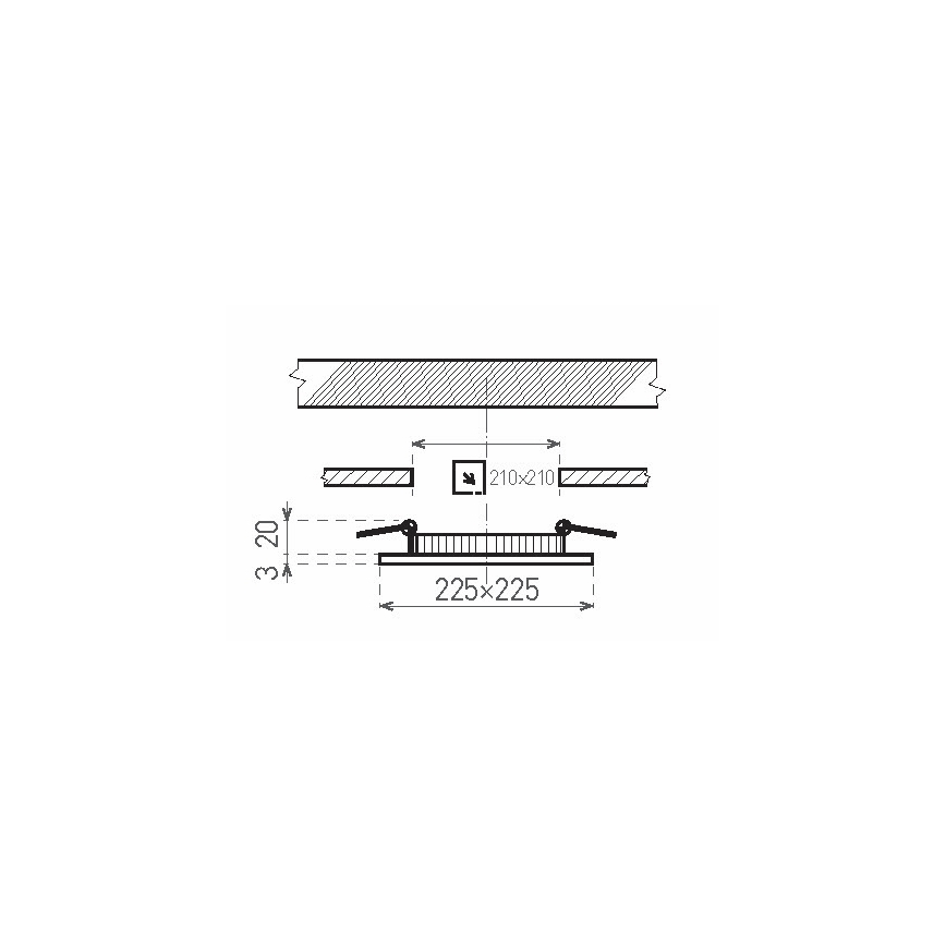 Luminaire encastrable de salle de bain LED VEGA LED/18W/230V 3800K 22,5 cm IP44
