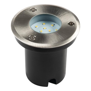 Luminaire encastré LED extérieur GORDO LED/1W/230V Ø 9,5 cm IP67 — acier inoxydable
