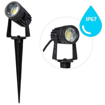 Luminaire extérieur LED/3W/230V 4000K IP67 noir