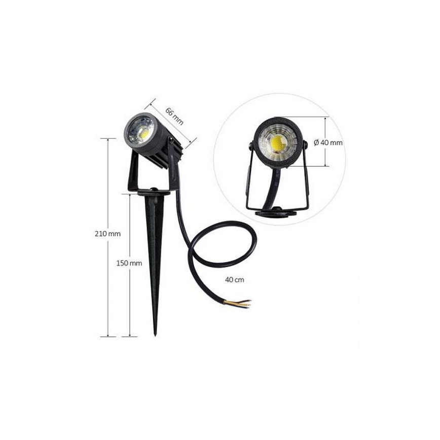 Luminaire extérieur LED/3W/230V 4000K IP67 noir
