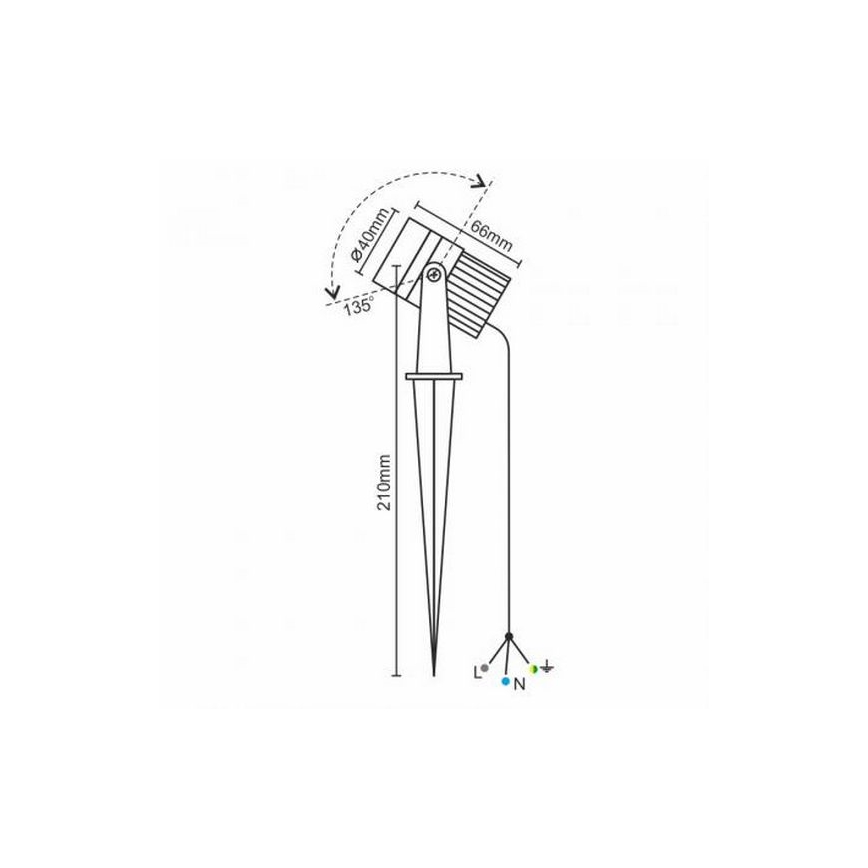 Luminaire extérieur LED/3W/230V 4000K IP67 noir