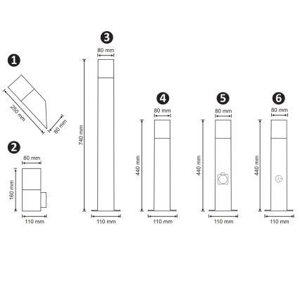 Luminaire extérieur NEW YORK 1xE27/40W/230V IP44 anthracite