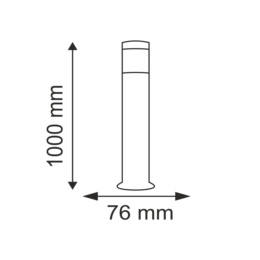 Luminaire extérieur OSLO 1xE27/10W/230V 1000mm IP44