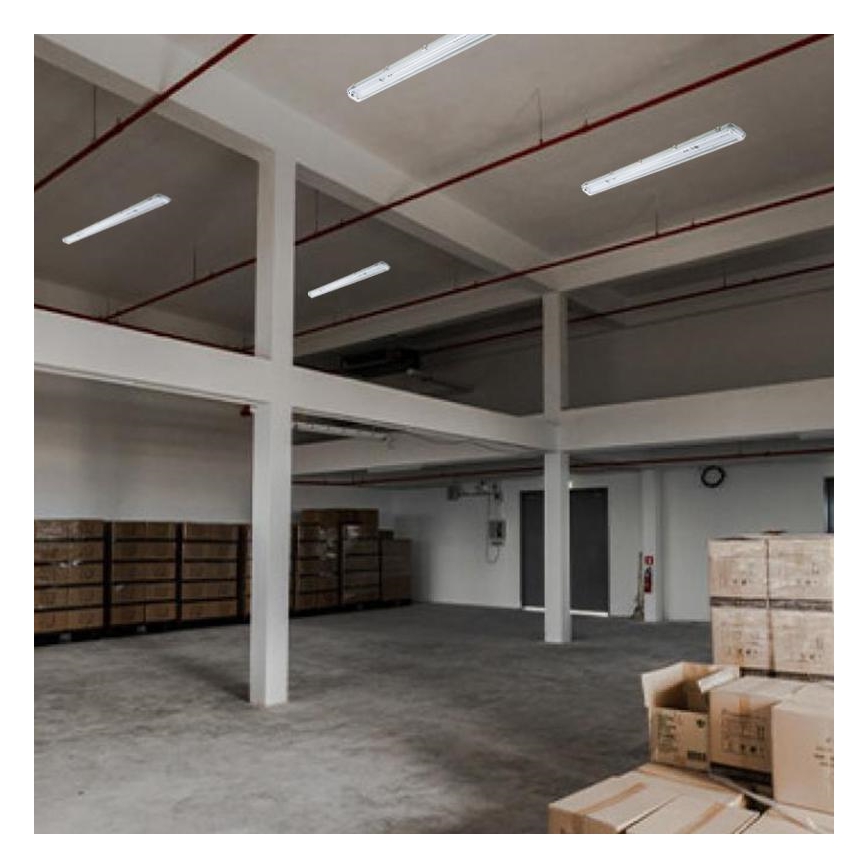 Luminaire fluorescent industriel T8 2xG13/18W/230V IP65 126 cm