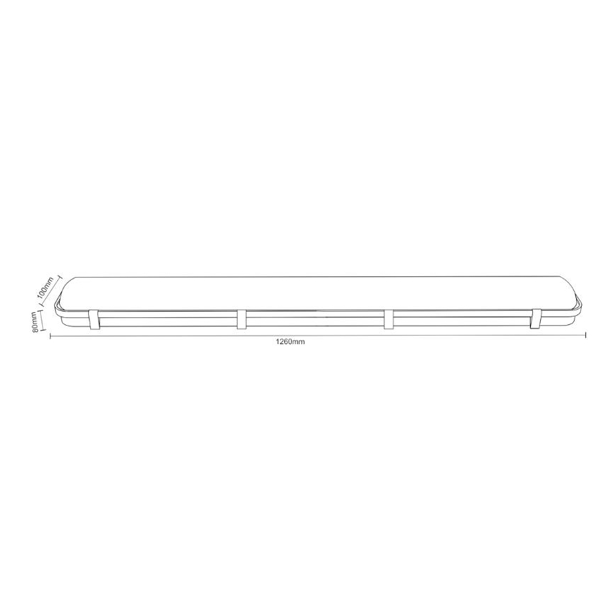 Luminaire fluorescent industriel T8 2xG13/18W/230V IP65 126 cm