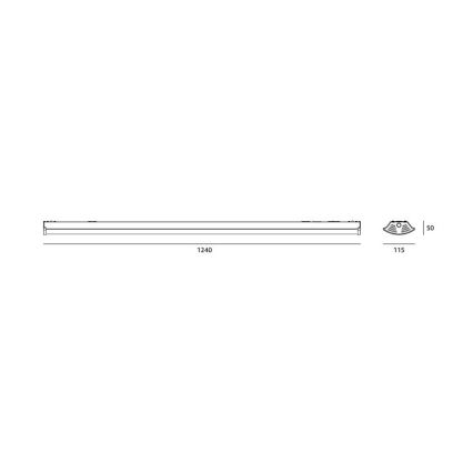 Luminaire fluorescent T8 DELFIA 2xG13/18W/230V 124 cm blanc