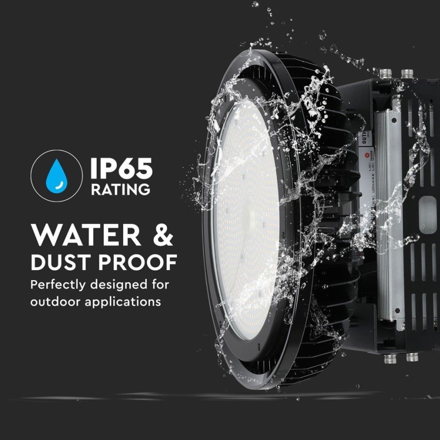 Luminaire industriel à intensité variable High Bay LED/500W/230V 4000K IP65 noir