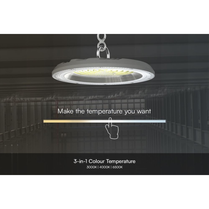 Luminaire industriel High Bay LED/150W/230V 3000/4000/6500K IP65 ø 27,7 cm