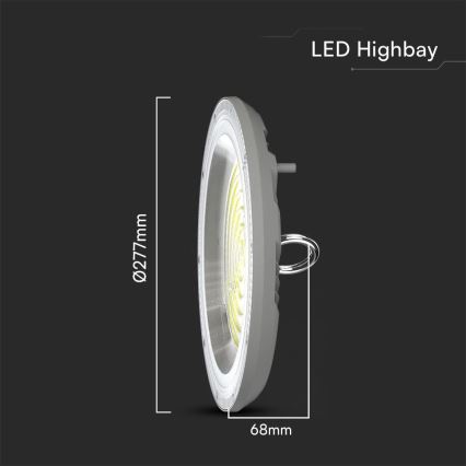 Luminaire industriel High Bay LED/150W/230V 3000/4000/6500K IP65 ø 27,7 cm