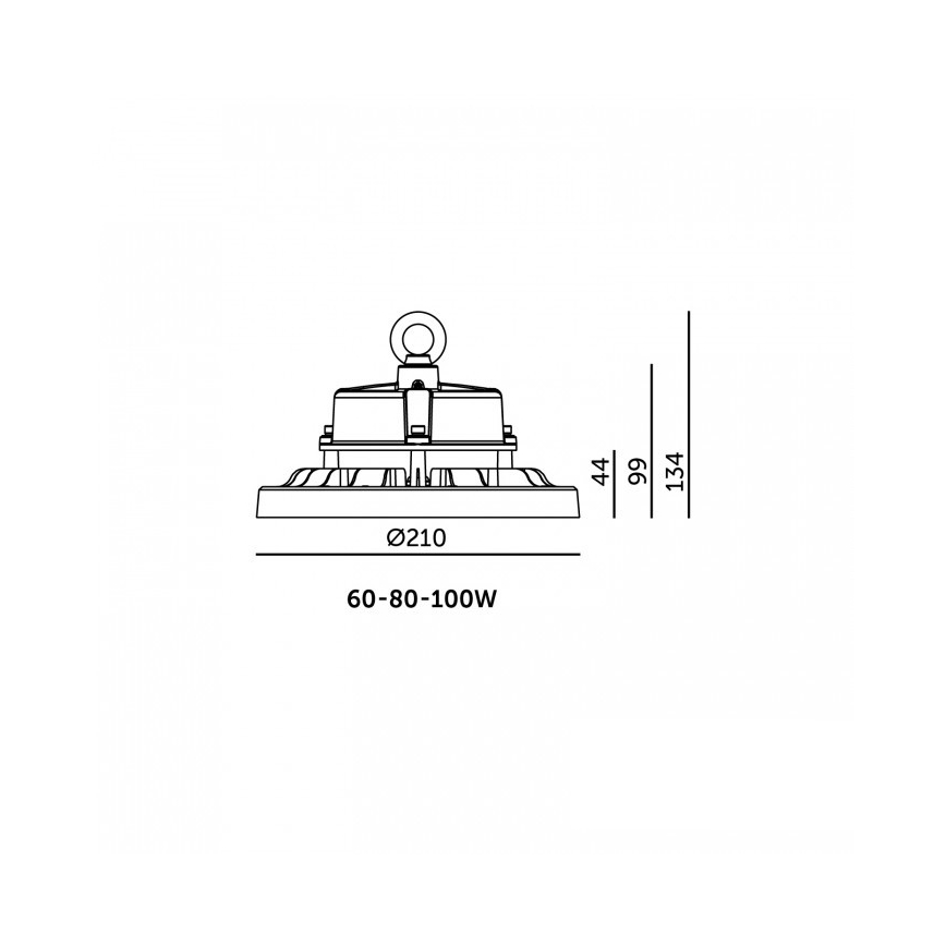 Plafonnier industriel LED RIO PRO HIGHBAY LED/60/80/100W/230V 4000/5000/6000K IP66