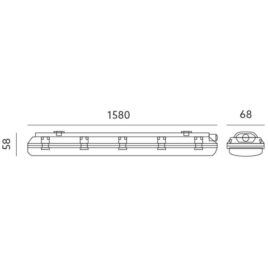 Luminaire industriel 1xG13/230V IP65 + LED Tube fluorescent avec détecteur Philips MASTER T8 G13/24W