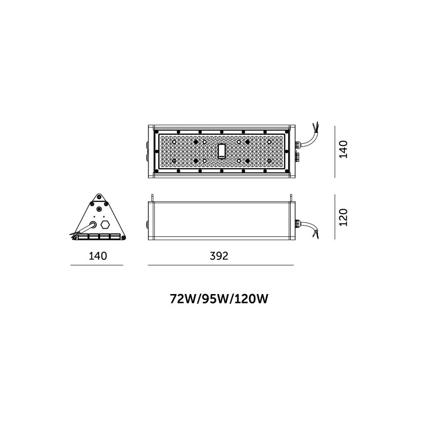 Luminaire industriel technique LED dimmable NICO HIGHBAY LED/72/95/120W/230V 3000/4000/6000K IP65