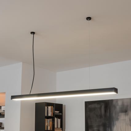 Luminaire LED de plafond CYNIDECO, montage en applique ou suspendu, LED/12W/230V, 4000K, noir