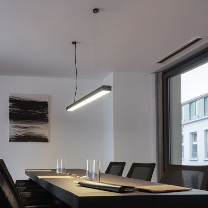 Luminaire LED de plafond CYNIDECO, montage en applique ou suspendu, LED/12W/230V, 4000K, noir