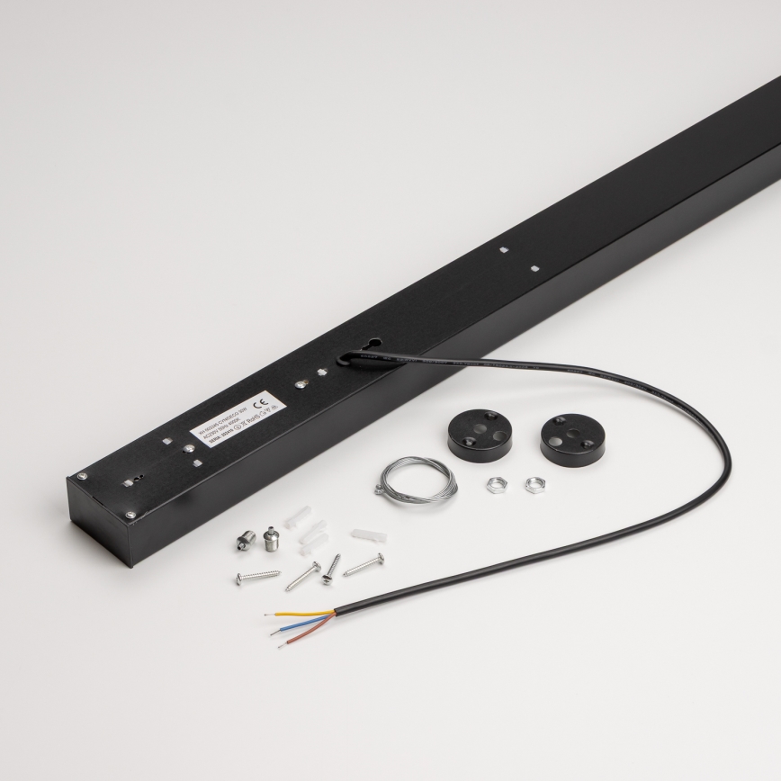 Luminaire LED de plafond CYNIDECO, montage en applique ou suspendu, LED/12W/230V, 4000K, noir