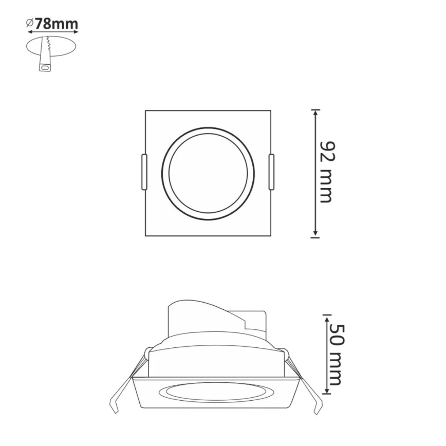 Luminaire LED encastrable VENUS LED/7W/230V argent anguleux