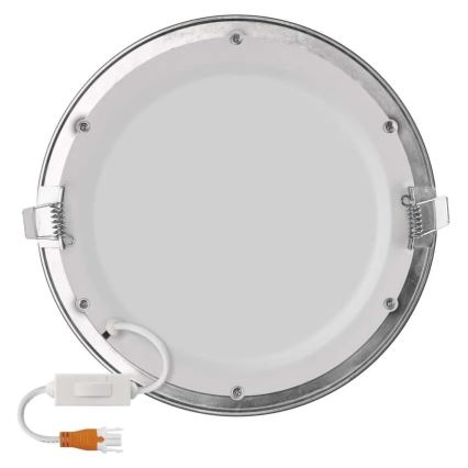Luminaire LED encastré NEXXO LED/18W/230V 3000/3500/4000K argenté Ø 22,5 cm