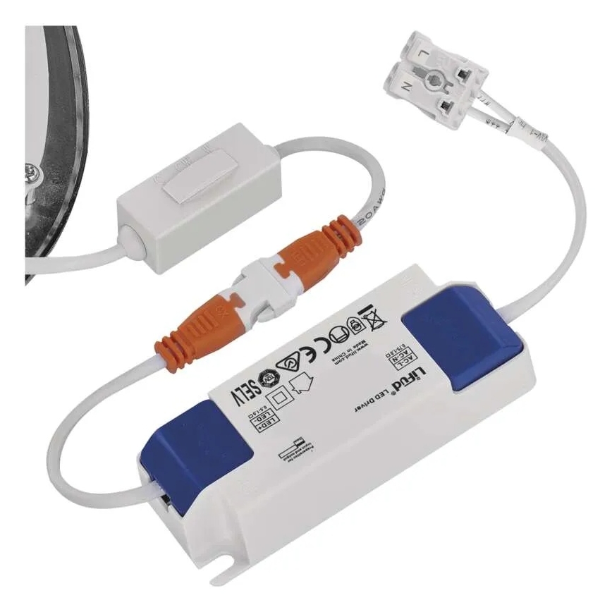 Luminaire LED encastré NEXXO LED/18W/230V 3000/3500/4000K argenté Ø 22,5 cm