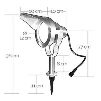 Luminaire LED extérieur EASY CONNECT 1xGU10/10W/230V IP67 chrome mat