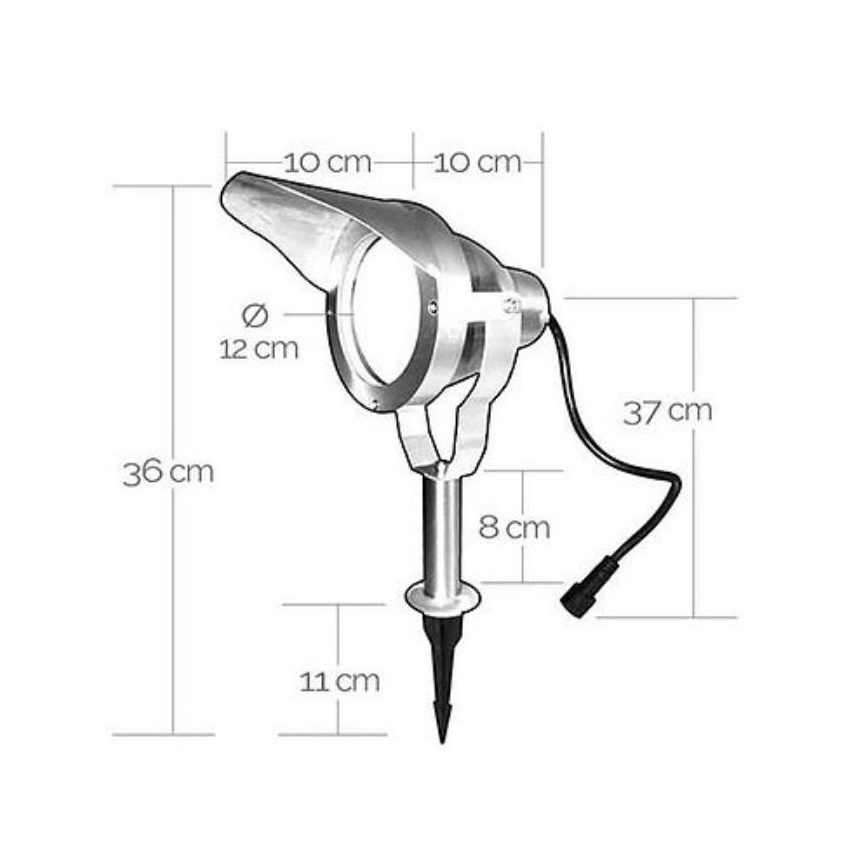 Luminaire LED extérieur EASY CONNECT 1xGU10/10W/230V IP67 chrome mat