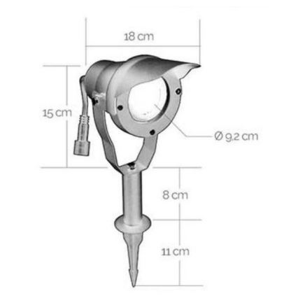 Luminaire LED extérieur EASY CONNECT 1xGU10/6,5W/230V IP67 chrome mat